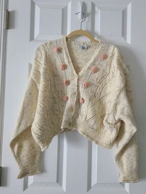 Tangiers Vintage Rose Wool Blend Cardigan